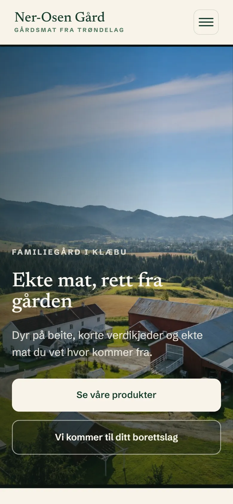 Ner-Osen Gård på mobil