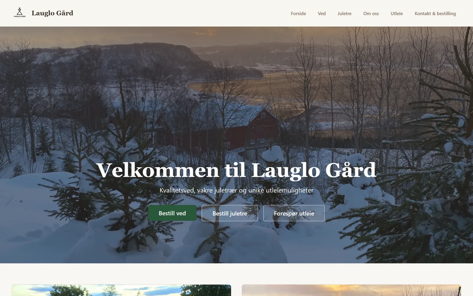 Nettsiden til Lauglo Gård