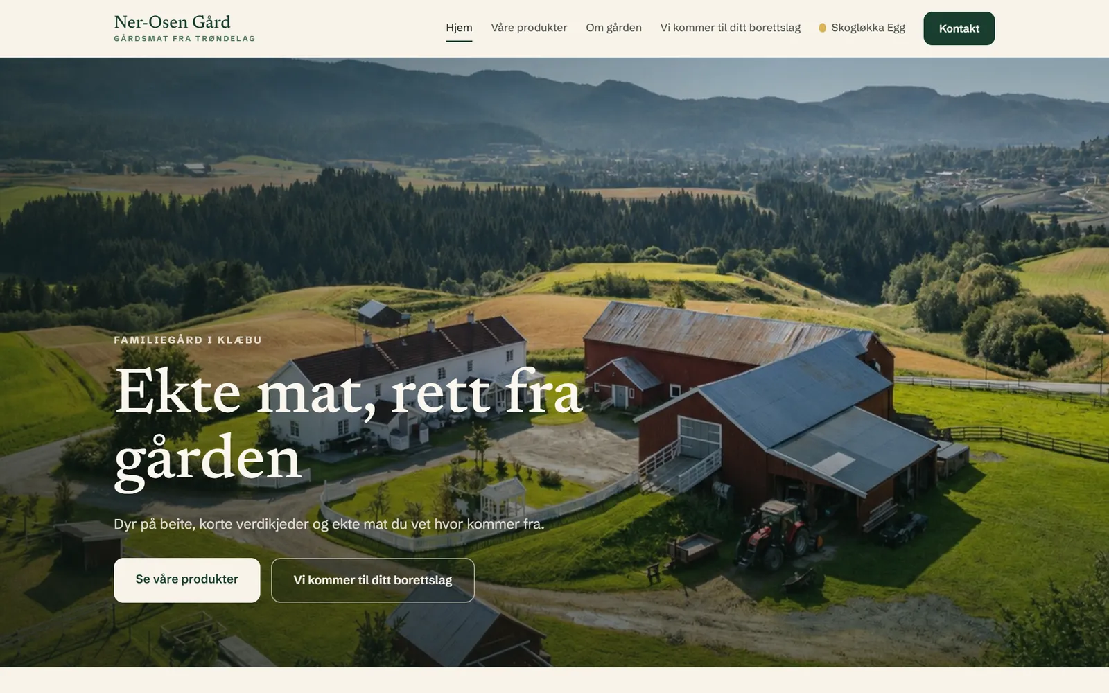 Nettsiden til Ner-Osen Gård